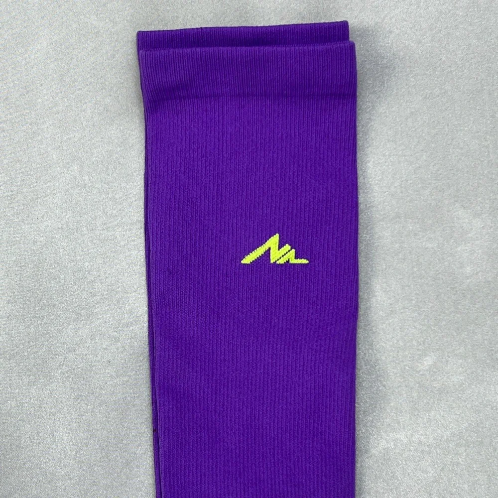NEWZILL Compression Socks Men S/M Purple Neon Yellow Athletic Knee High Recovery